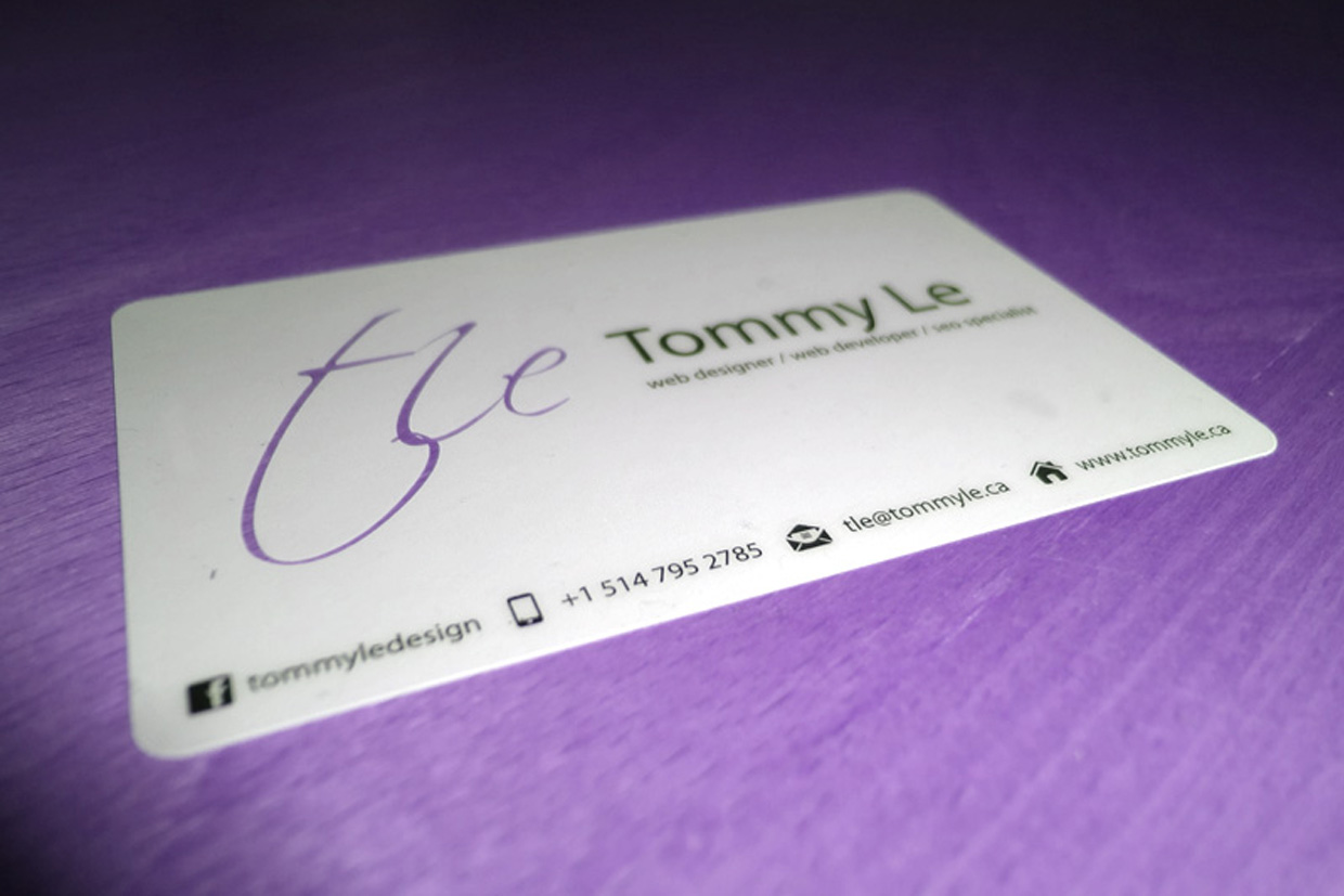 TLE Plastic Business Card