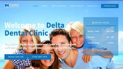 delta dentist web design